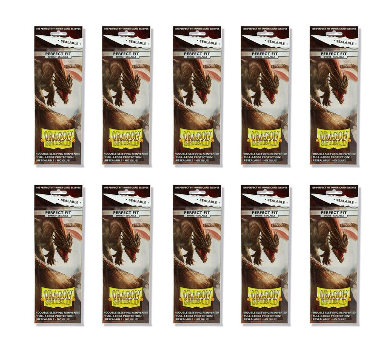 Dragon Shield 100 Standard Size Smoke Resealable Sleeves (10 Packs) - Image 2